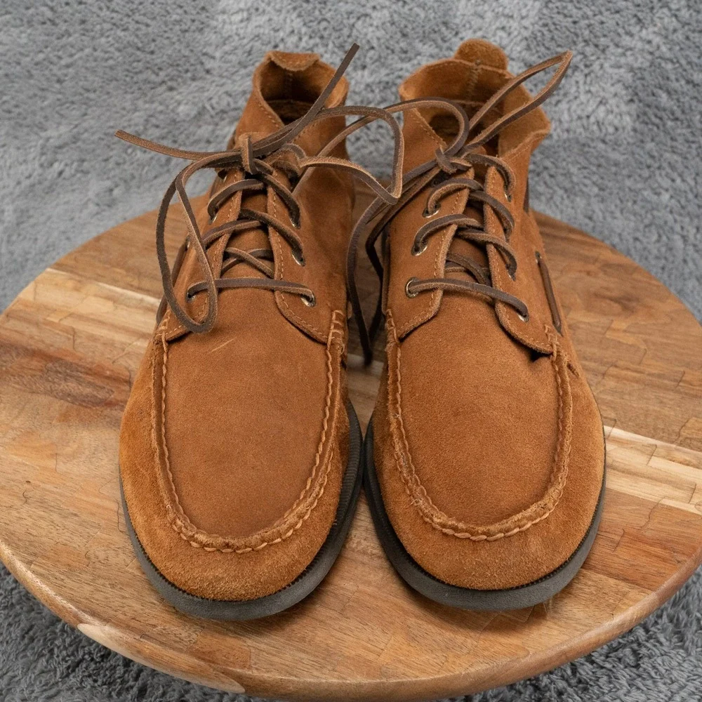 Sperry Top Sider Brown Leather Chukka Ankle Boots Men's Lace Up 15 M